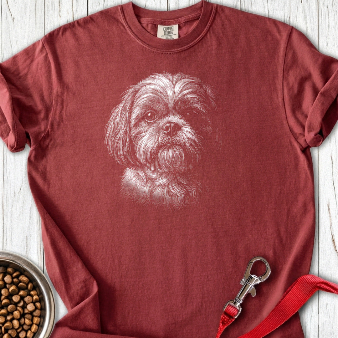 Shih Tzu Engraved Premium Tee — Brick