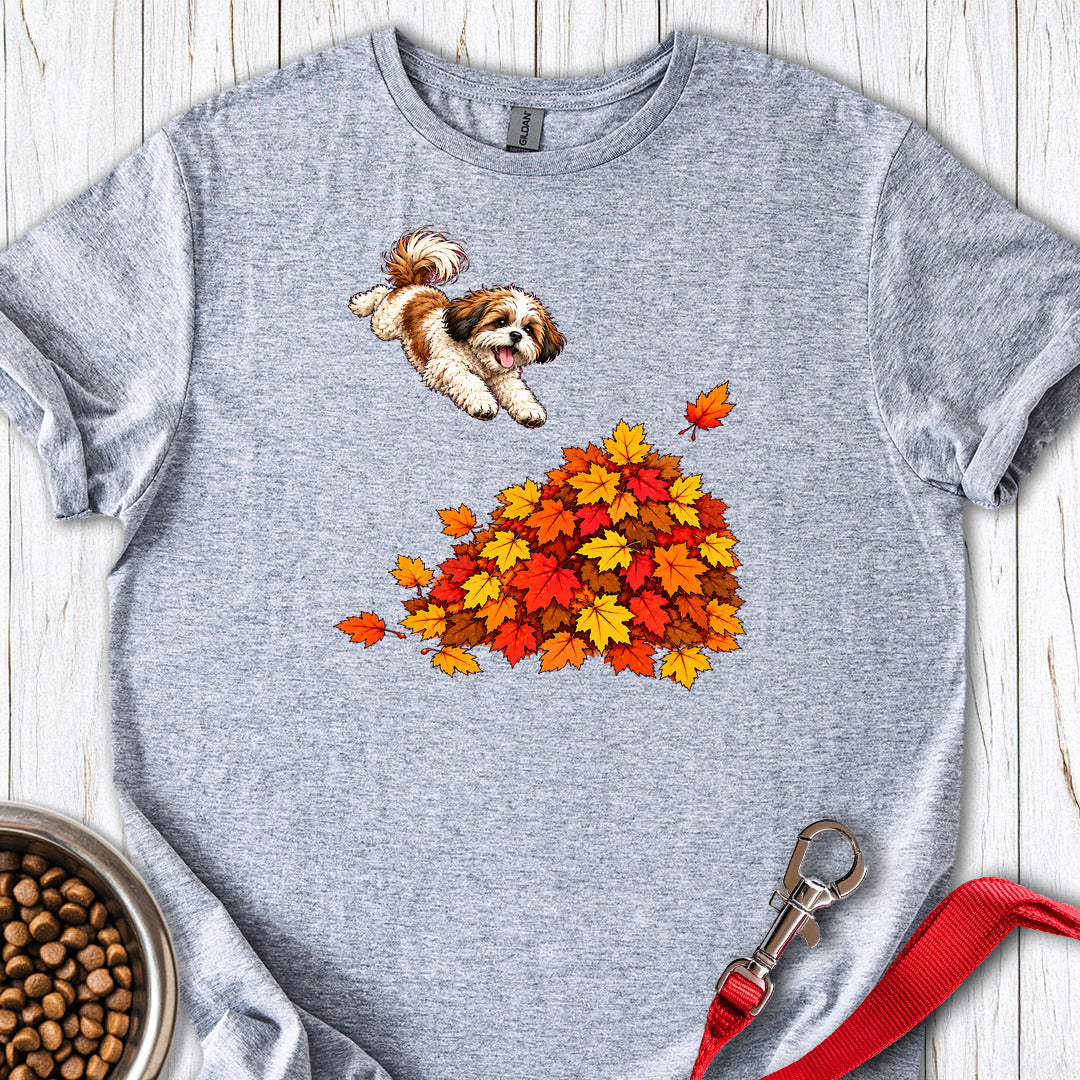 Shih Tzu Fall Leaves — Sport Grey