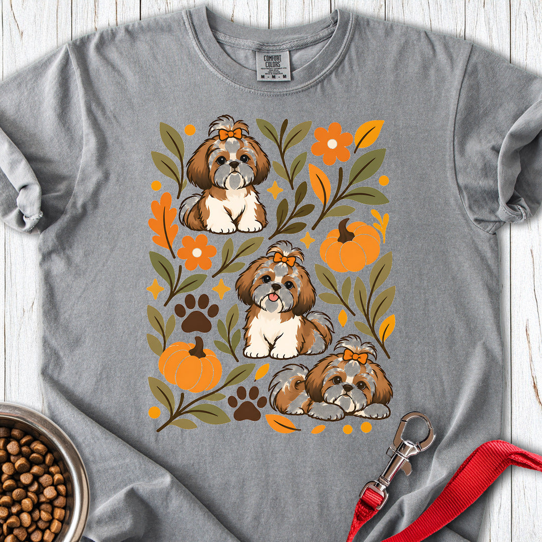 Shih Tzu Fall Premium Tee — Grey