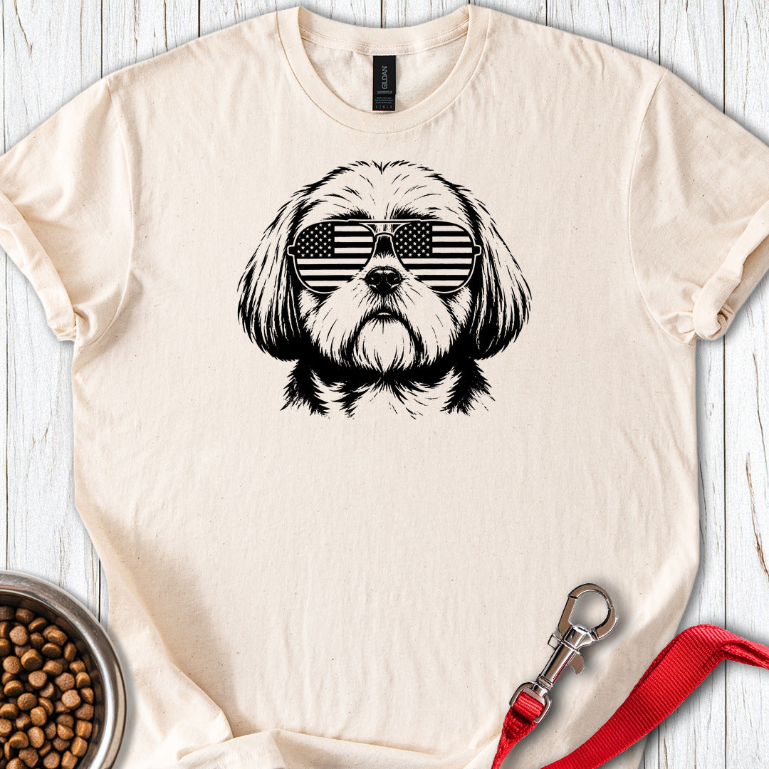 Shih Tzu Flag Shades — Natural