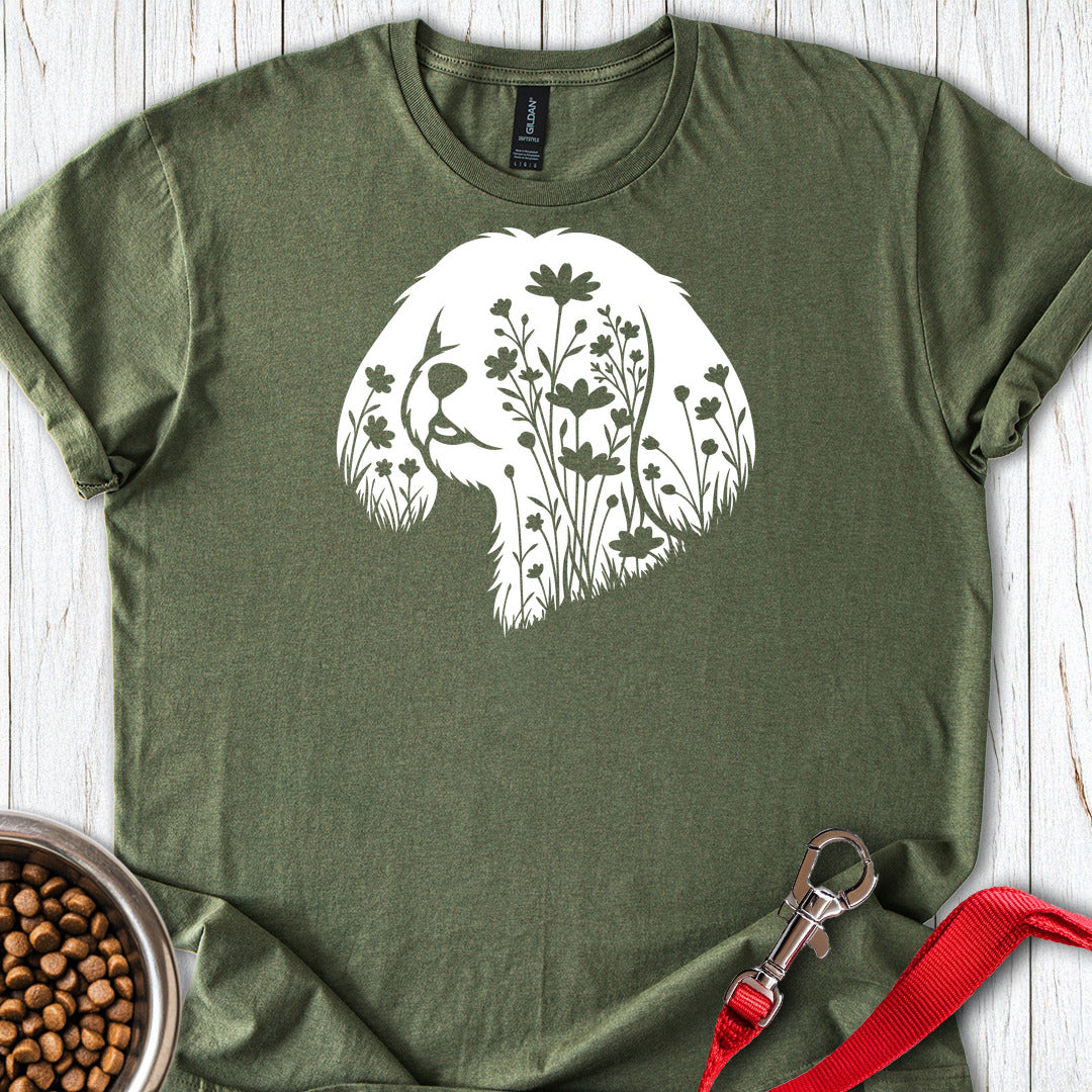 Shih Tzu Flowers — Military Green