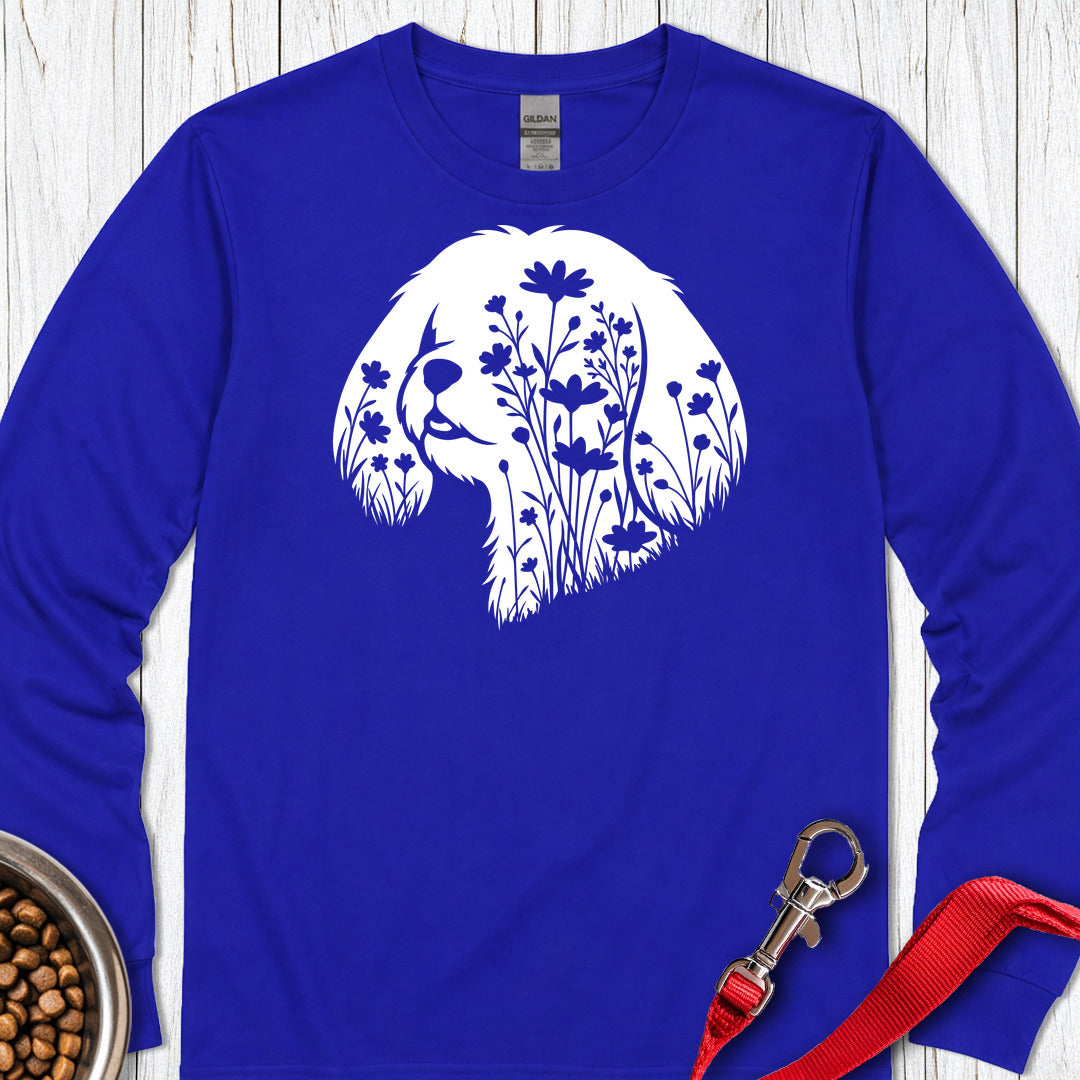Shih Tzu Flowers Long Sleeve — Royal