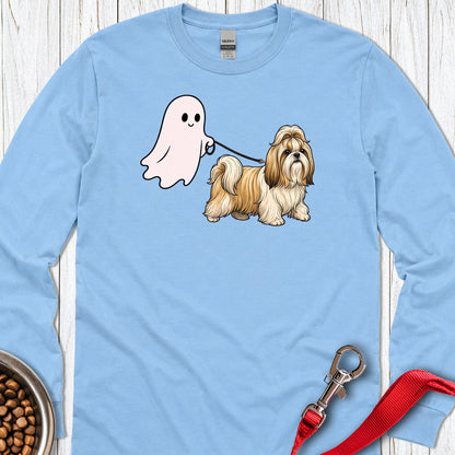 Shih Tzu Ghost Walk Long Sleeve — Carolina Blue