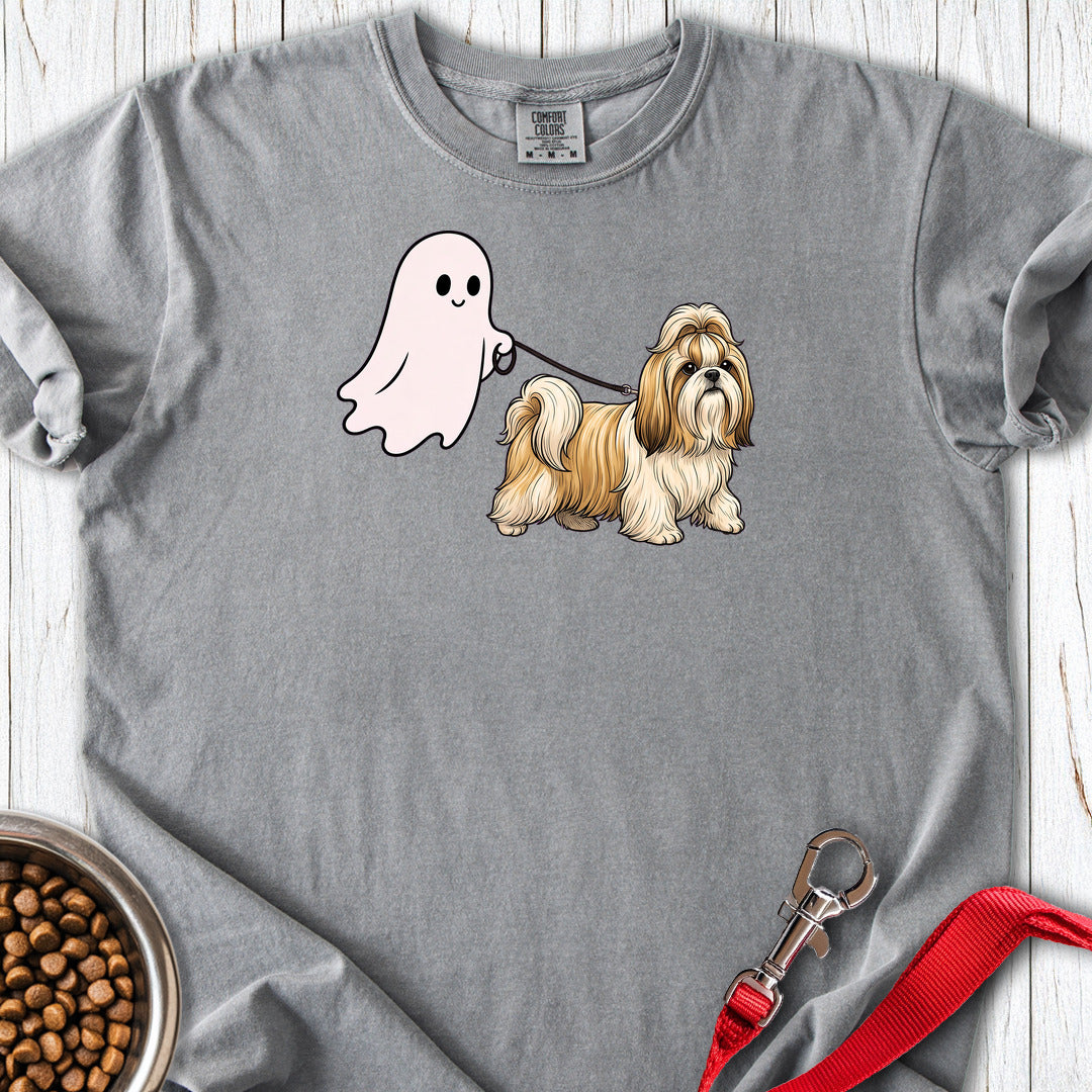 Shih Tzu Ghost Walk Premium Tee — Grey