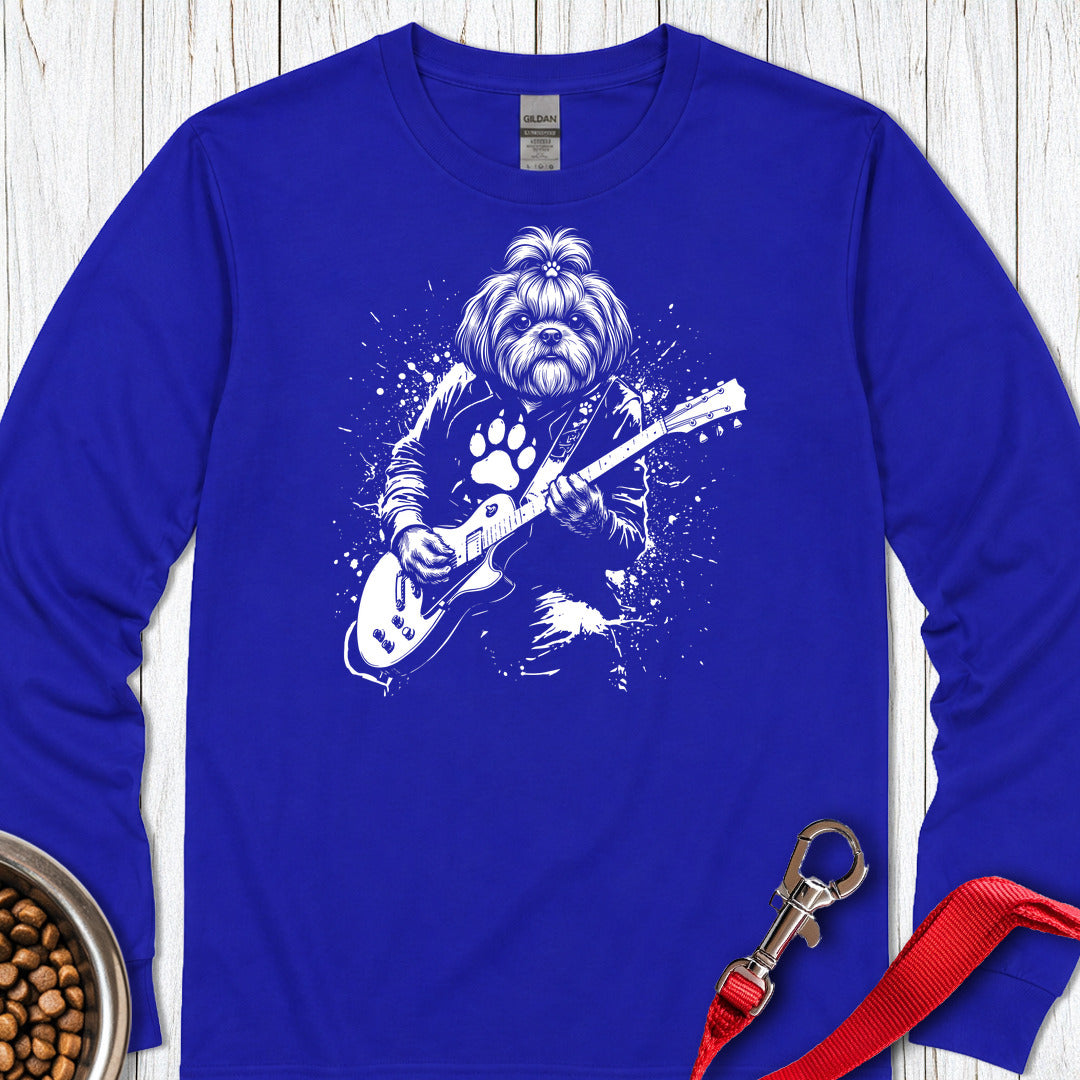 Shih Tzu Guitar Long Sleeve — Royal