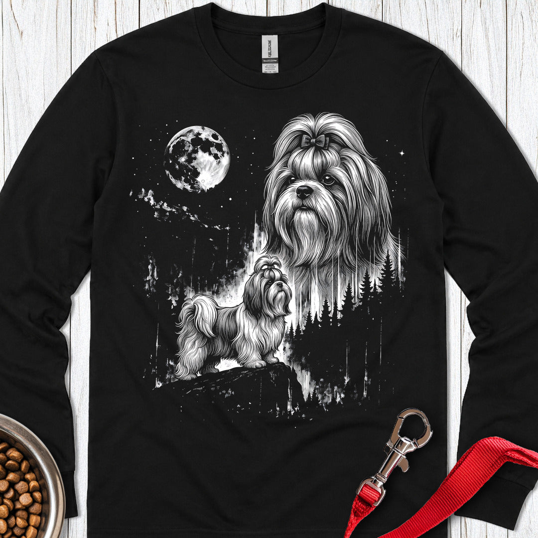 Shih Tzu Moonlight Long Sleeve — Black