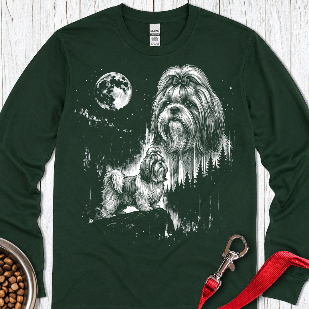 Shih Tzu Moonlight Long Sleeve — Forest Green
