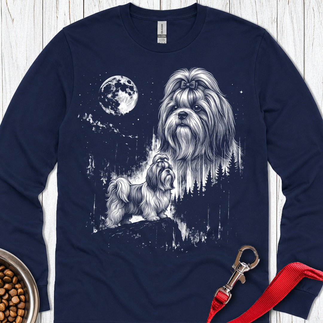 Shih Tzu Moonlight Long Sleeve — Navy