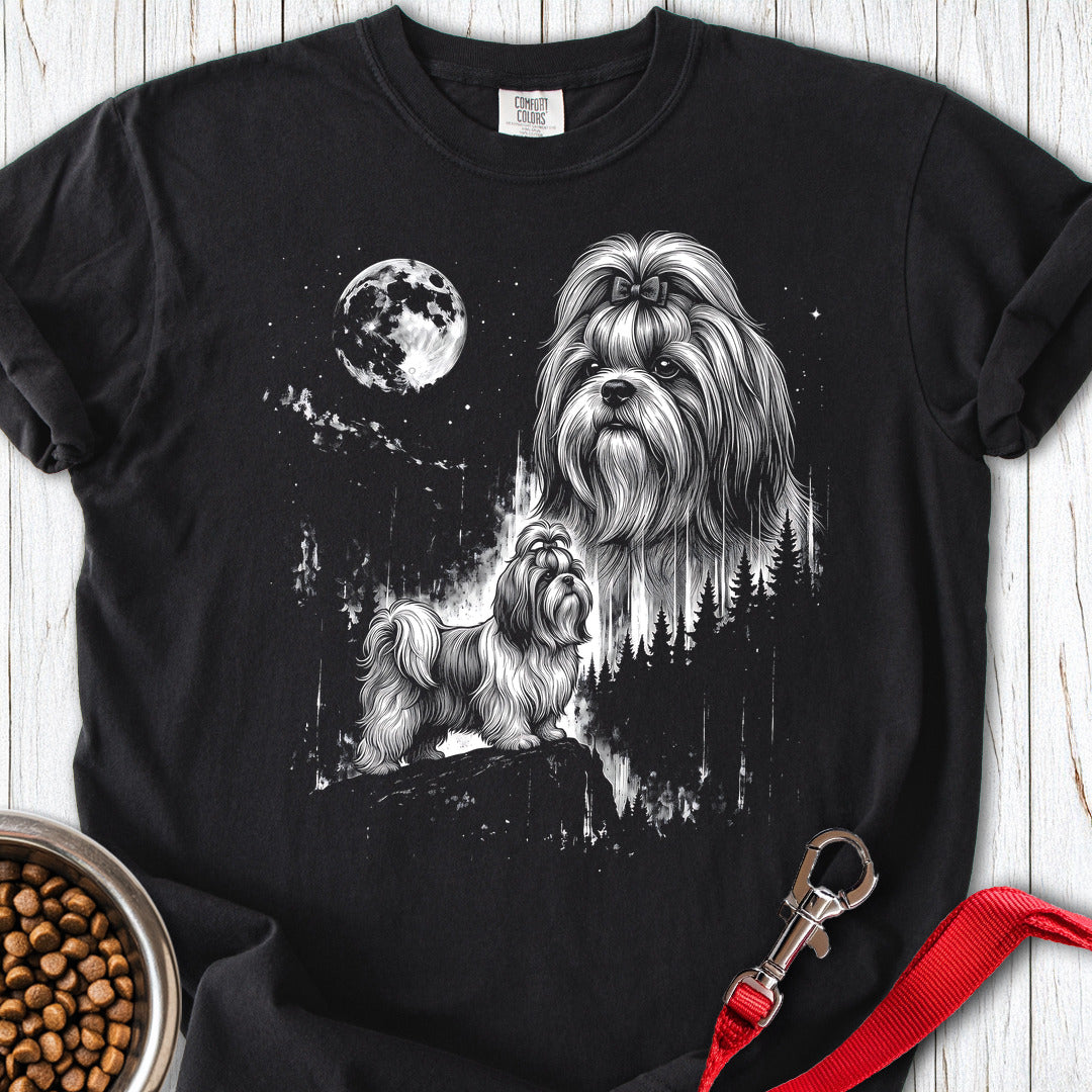 Shih Tzu Moonlight Premium Tee — Black