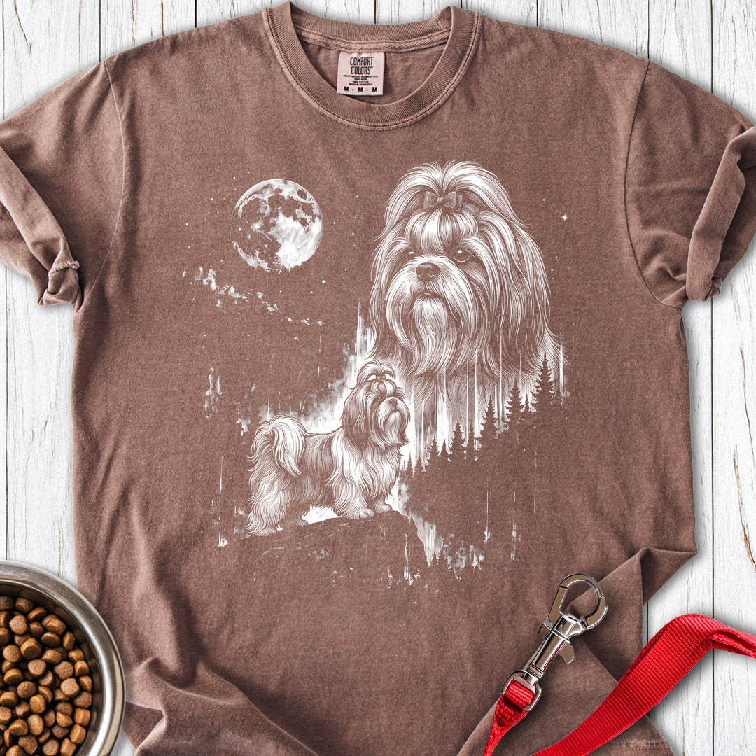 Shih Tzu Moonlight Premium Tee — Espresso