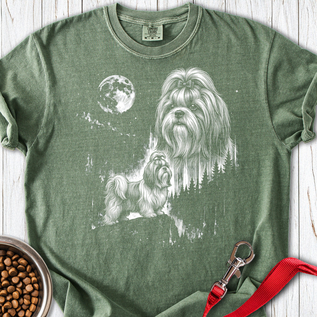 Shih Tzu Moonlight Premium Tee — Moss