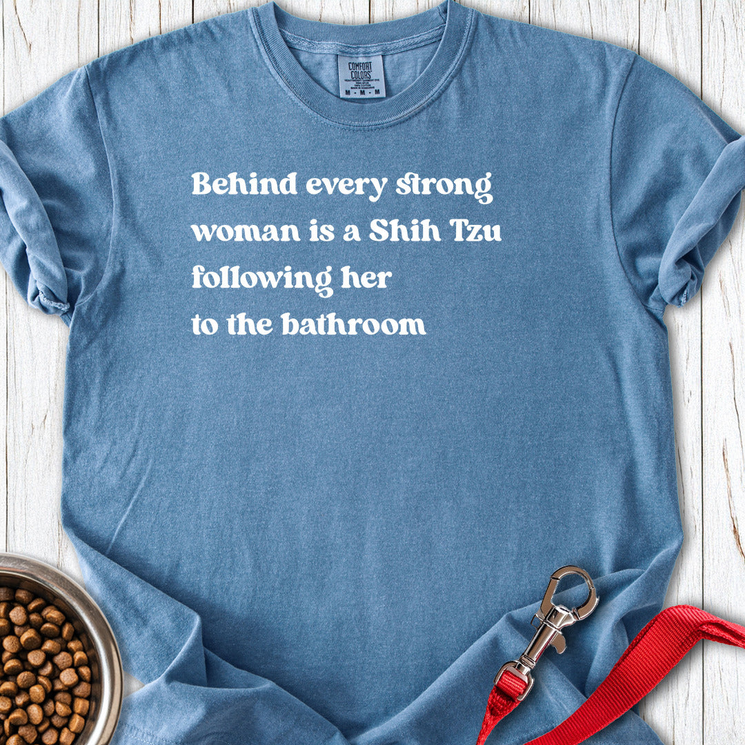 Shih Tzu Strong Woman Premium Tee — Blue Jean