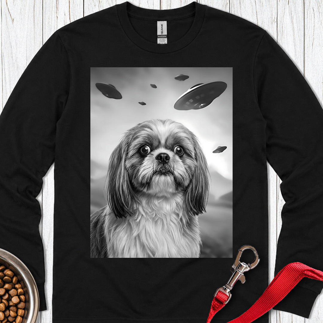 Shih Tzu UFO Long Sleeve — Black