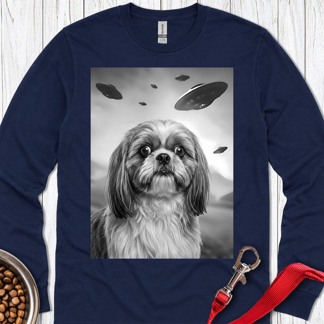Shih Tzu UFO Long Sleeve — Navy