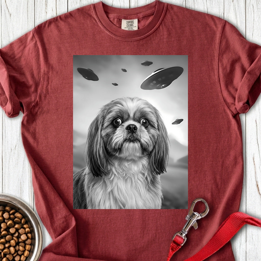 Shih Tzu UFO Premium Tee — Brick