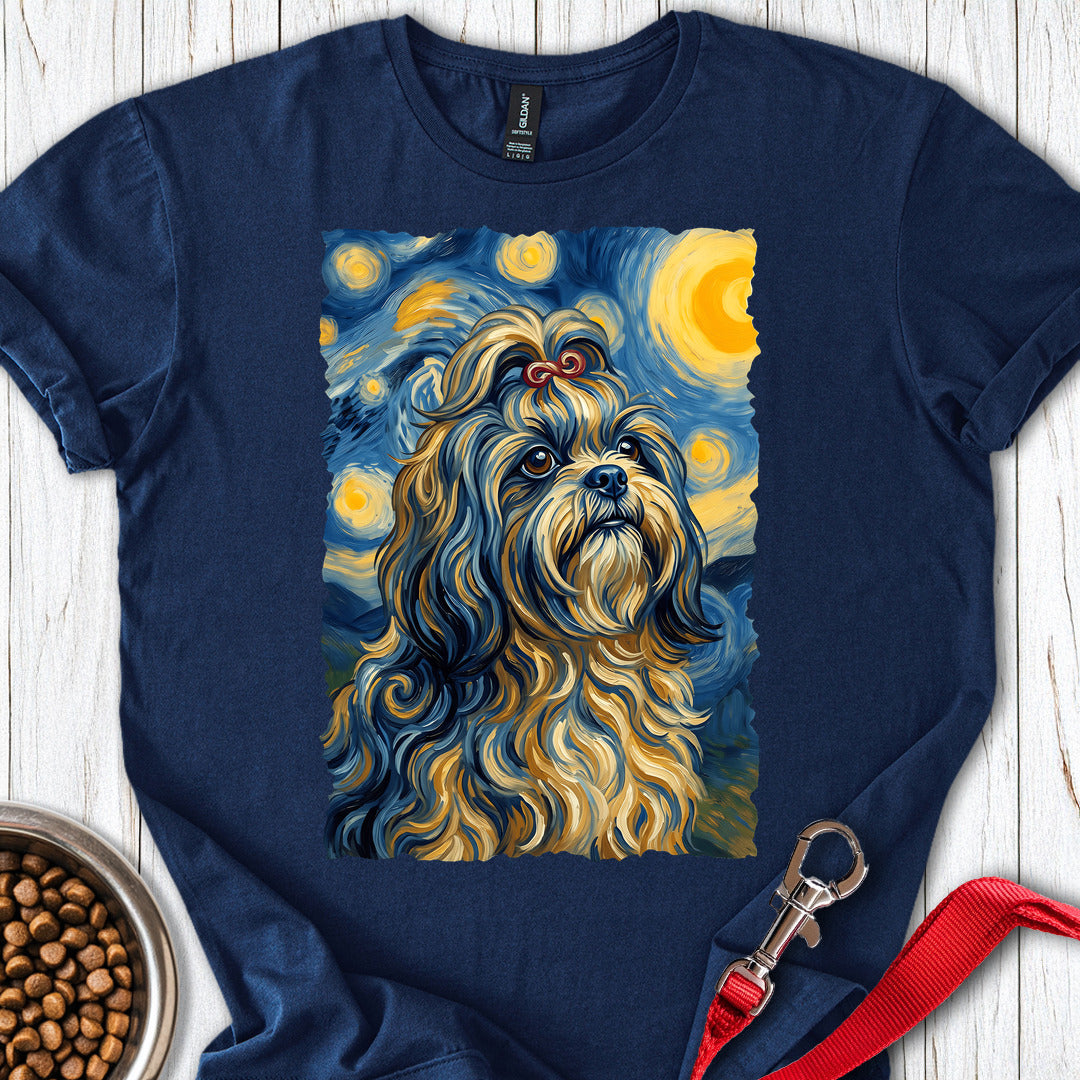 Shih Tzu Van Gogh — Navy