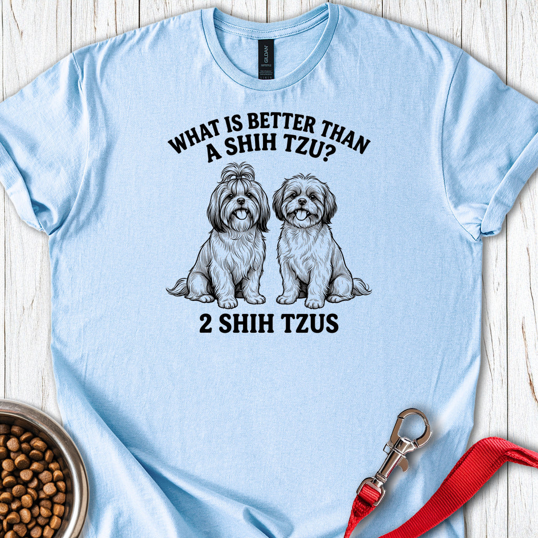 Shih Tzu What Is Better Than One — Light Blue