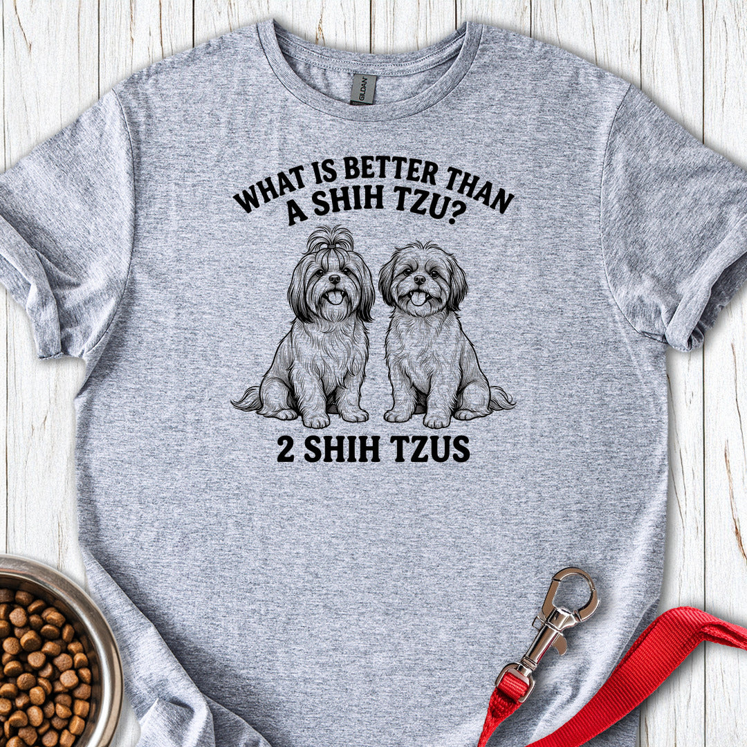 Shih Tzu What Is Better Than One — Sport Grey