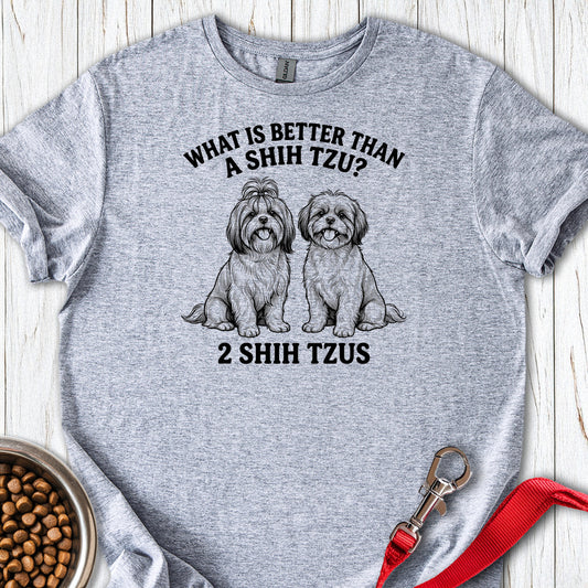 Shih Tzu What Is Better Than One — Sport Grey