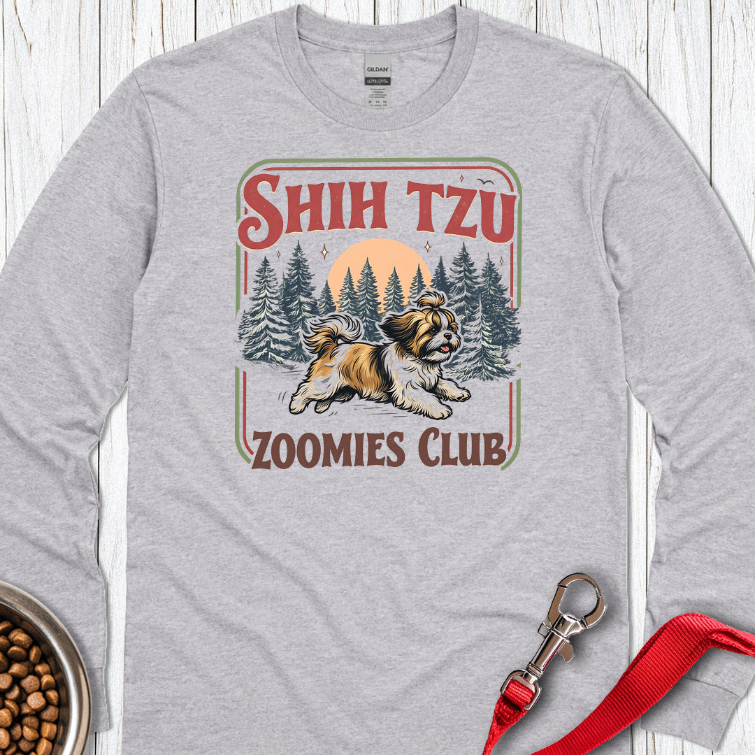 Shih Tzu Zoomies Club Long Sleeve — Sport Grey