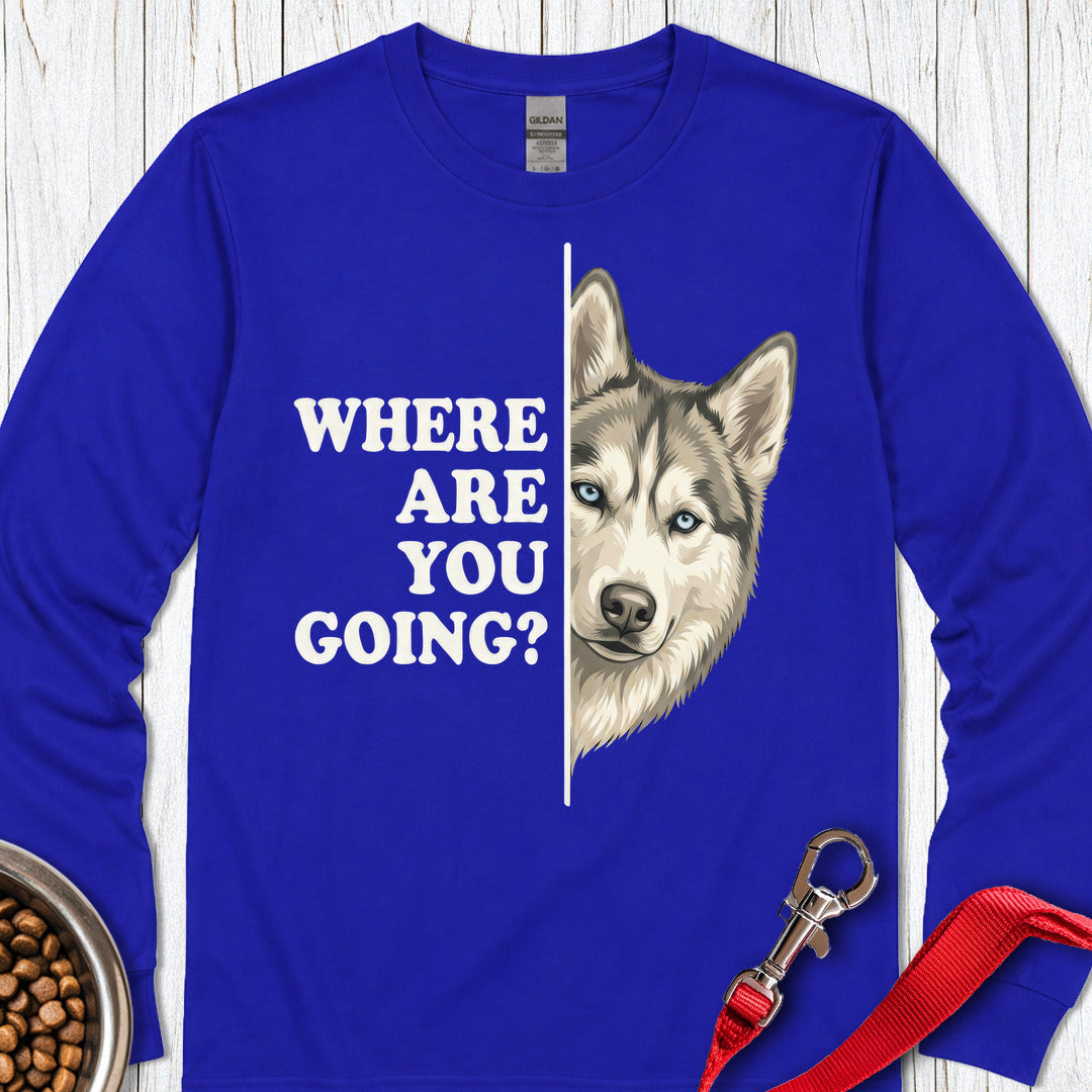 Siberian Husky Alert Long Sleeve — Royal