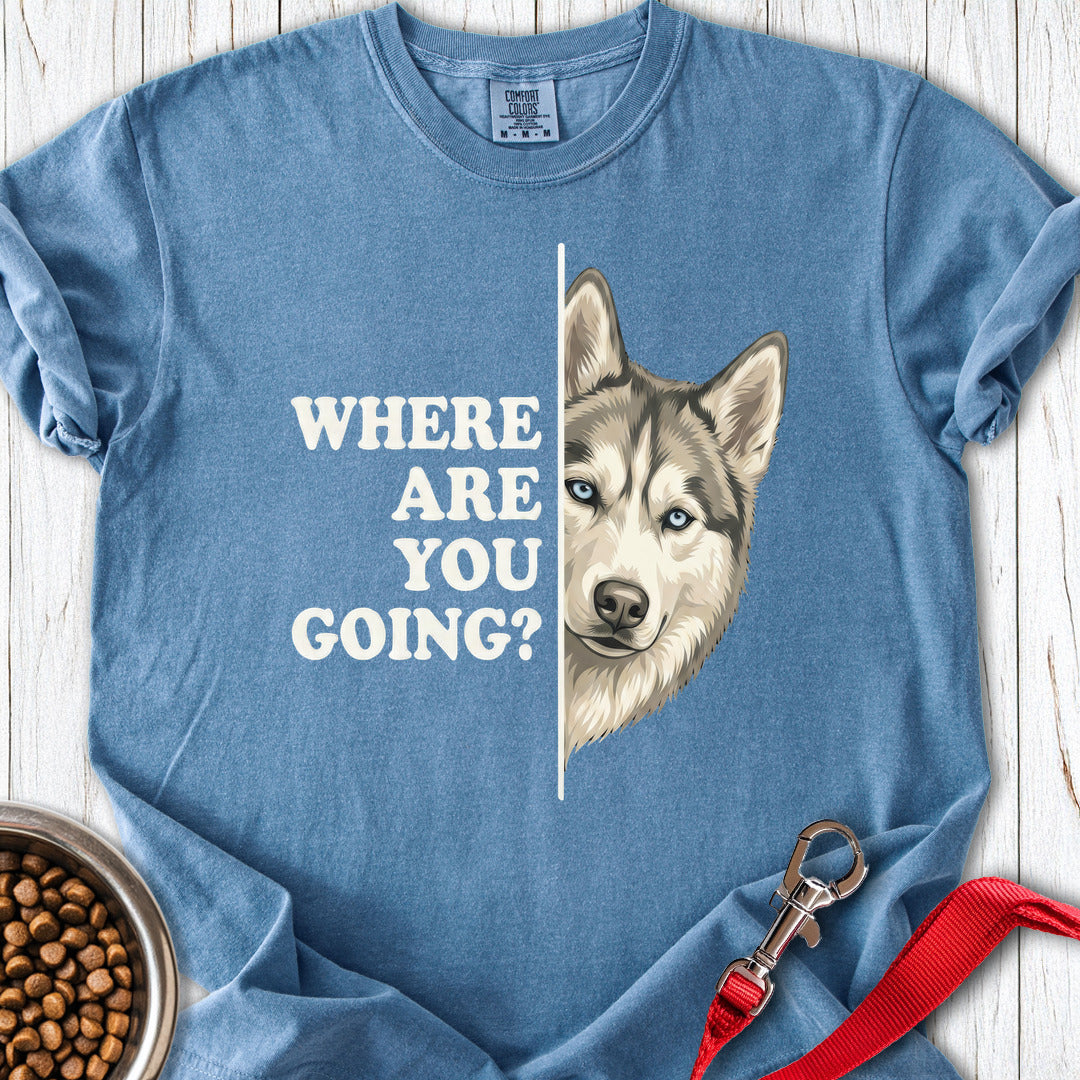 Siberian Husky Alert Premium Tee Blue Jean