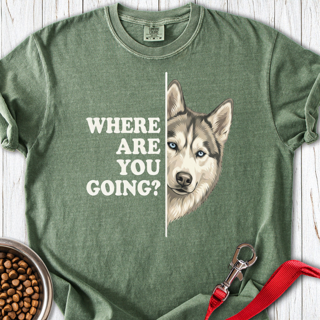 Siberian Husky Alert Premium Tee Moss