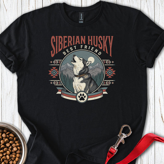 Siberian Husky Best Friend Black