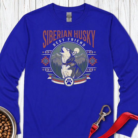 Siberian Husky Best Friend Long Sleeve — Royal