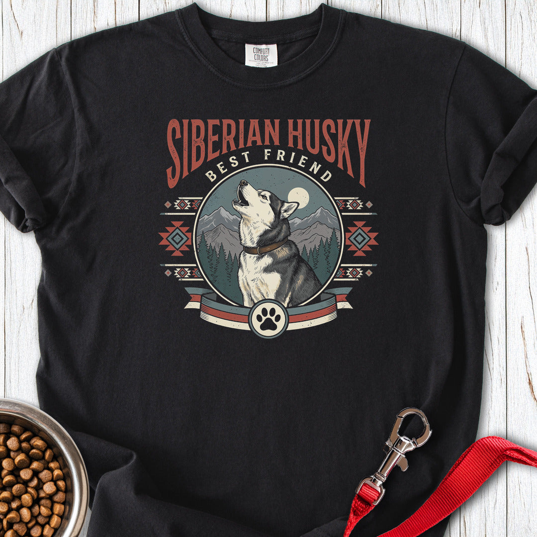 Siberian Husky Best Friend Premium Tee Black