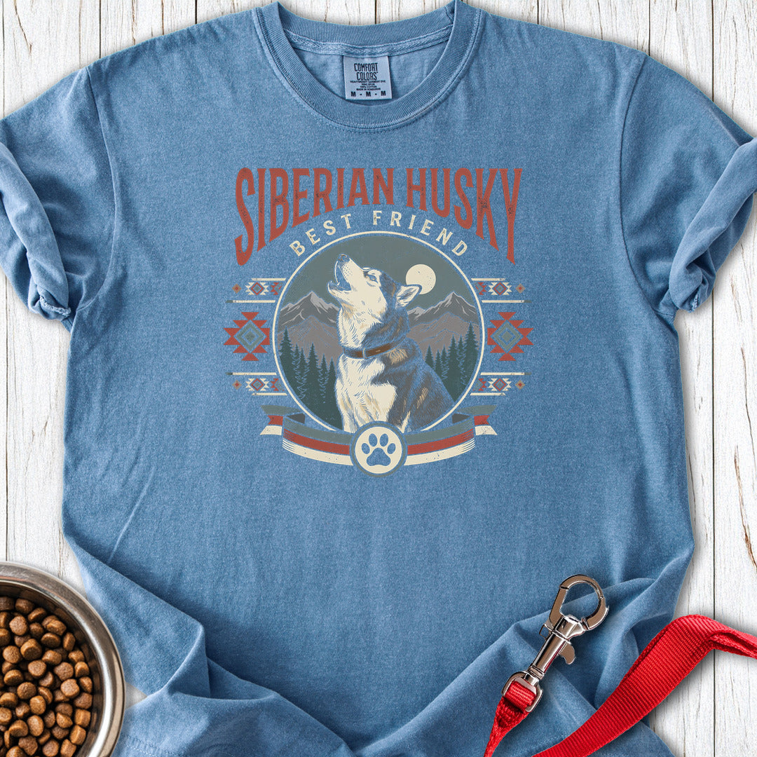 Siberian Husky Best Friend Premium Tee Blue Jean