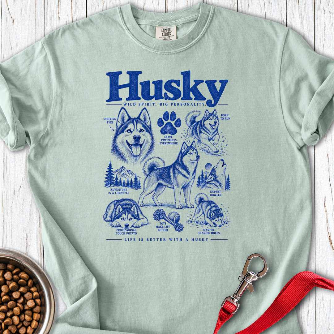 Siberian Husky Life Is Better Premium Tee — Bay