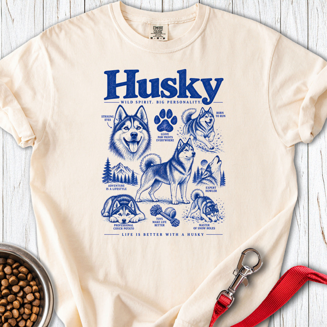 Siberian Husky Life Is Better Premium Tee — Ivory