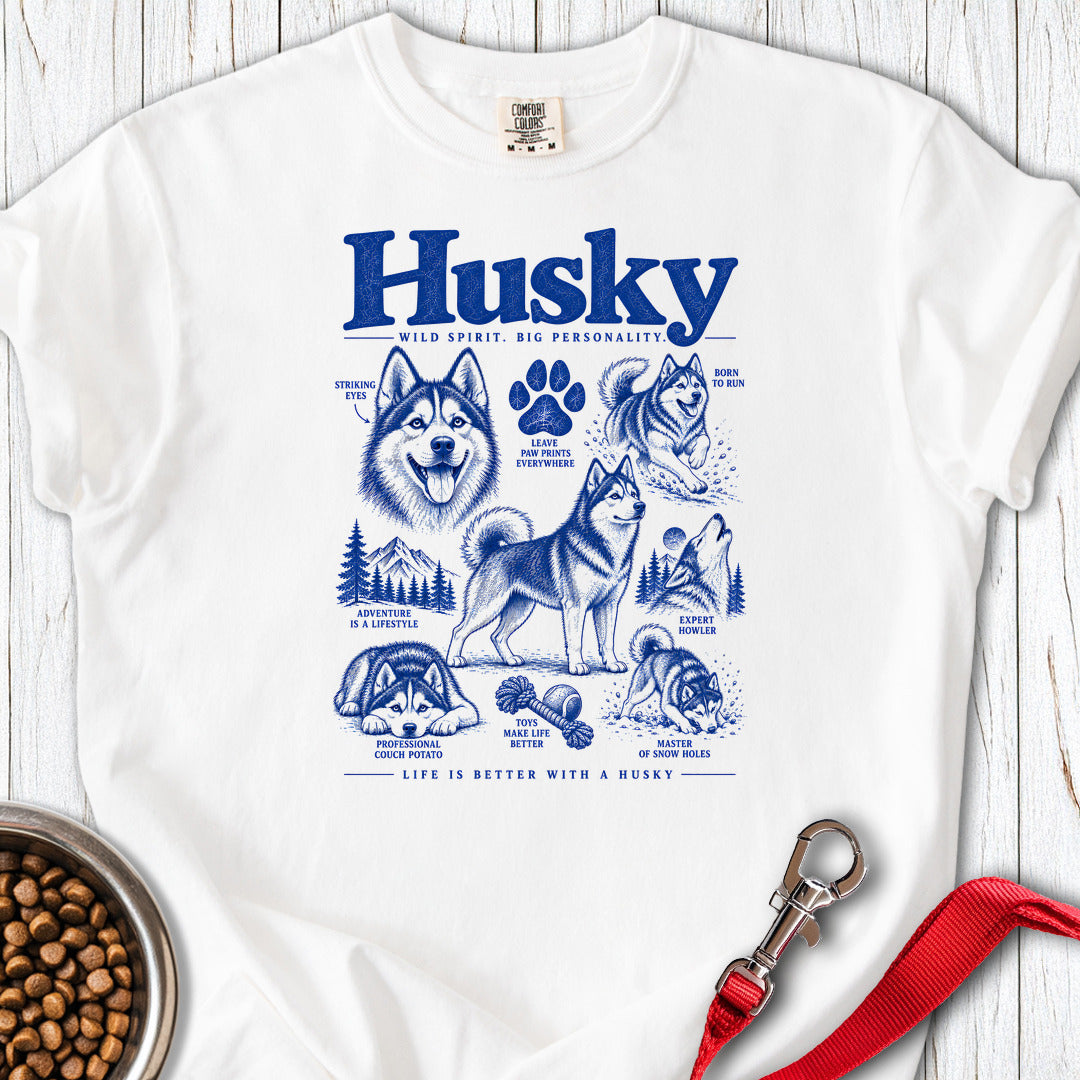 Siberian Husky Life Is Better Premium Tee — White