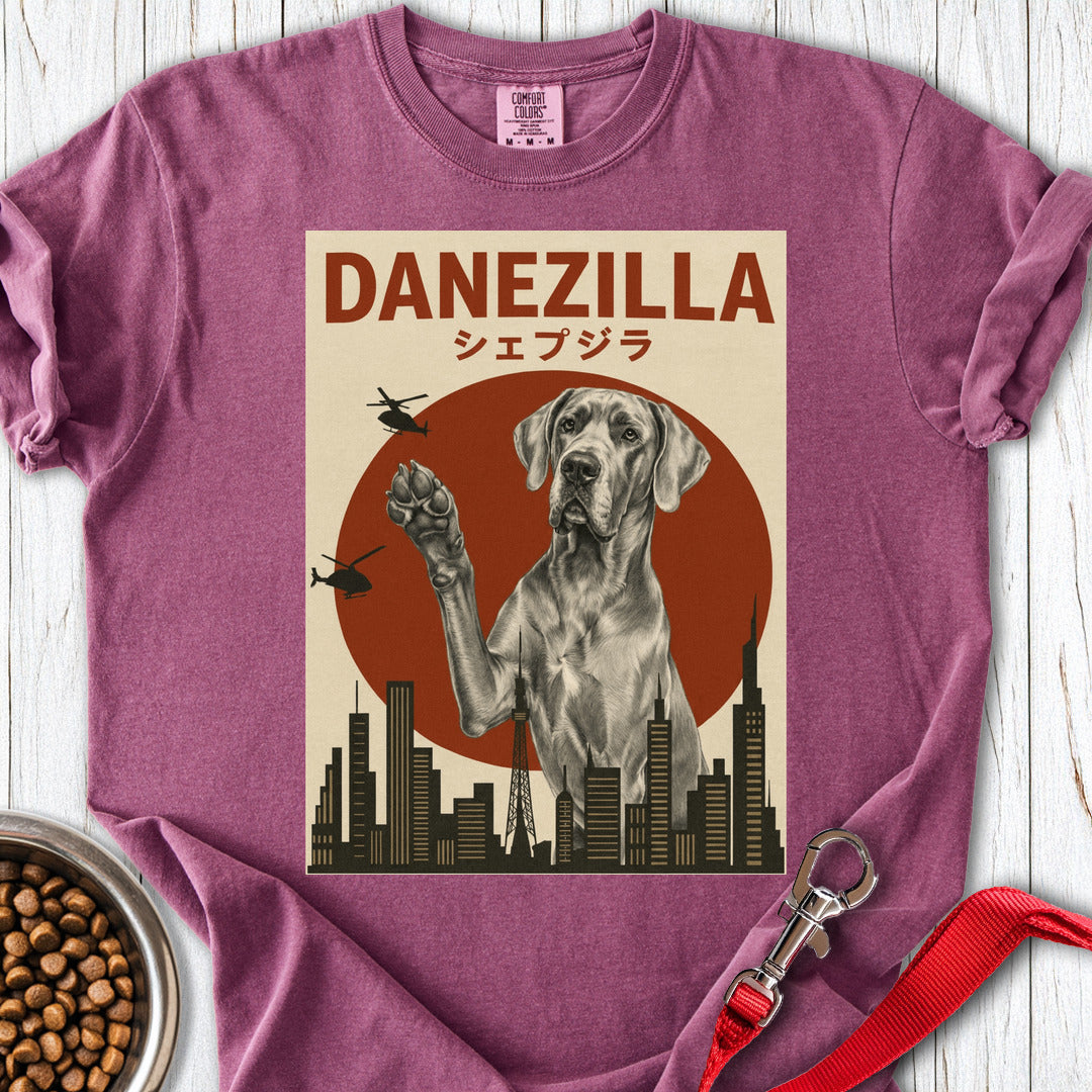 Silver Great Dane Danezilla Premium Tee — Berry