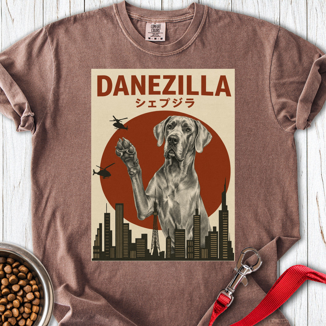Silver Great Dane Danezilla Premium Tee — Espresso