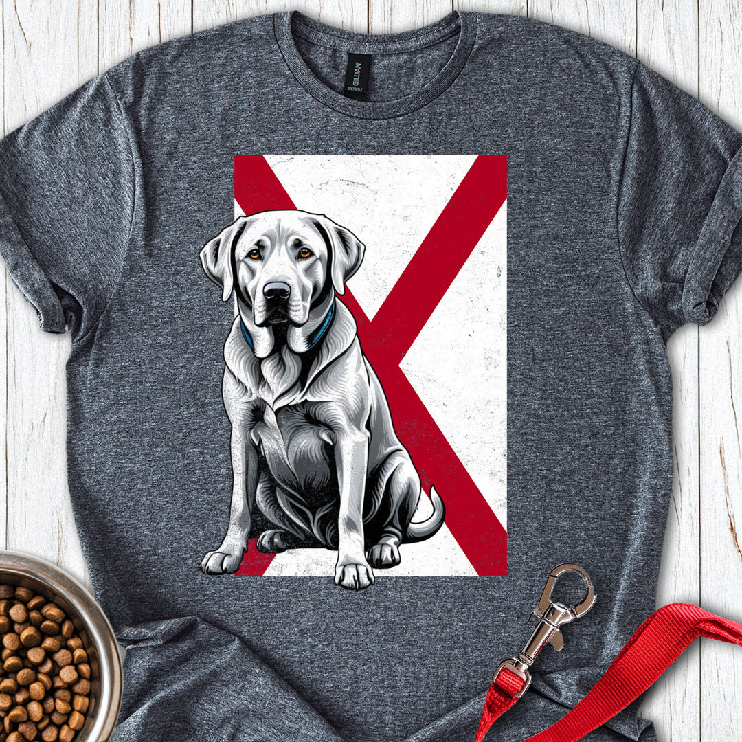 Silver Labrador Alabama Flag Dark Heather
