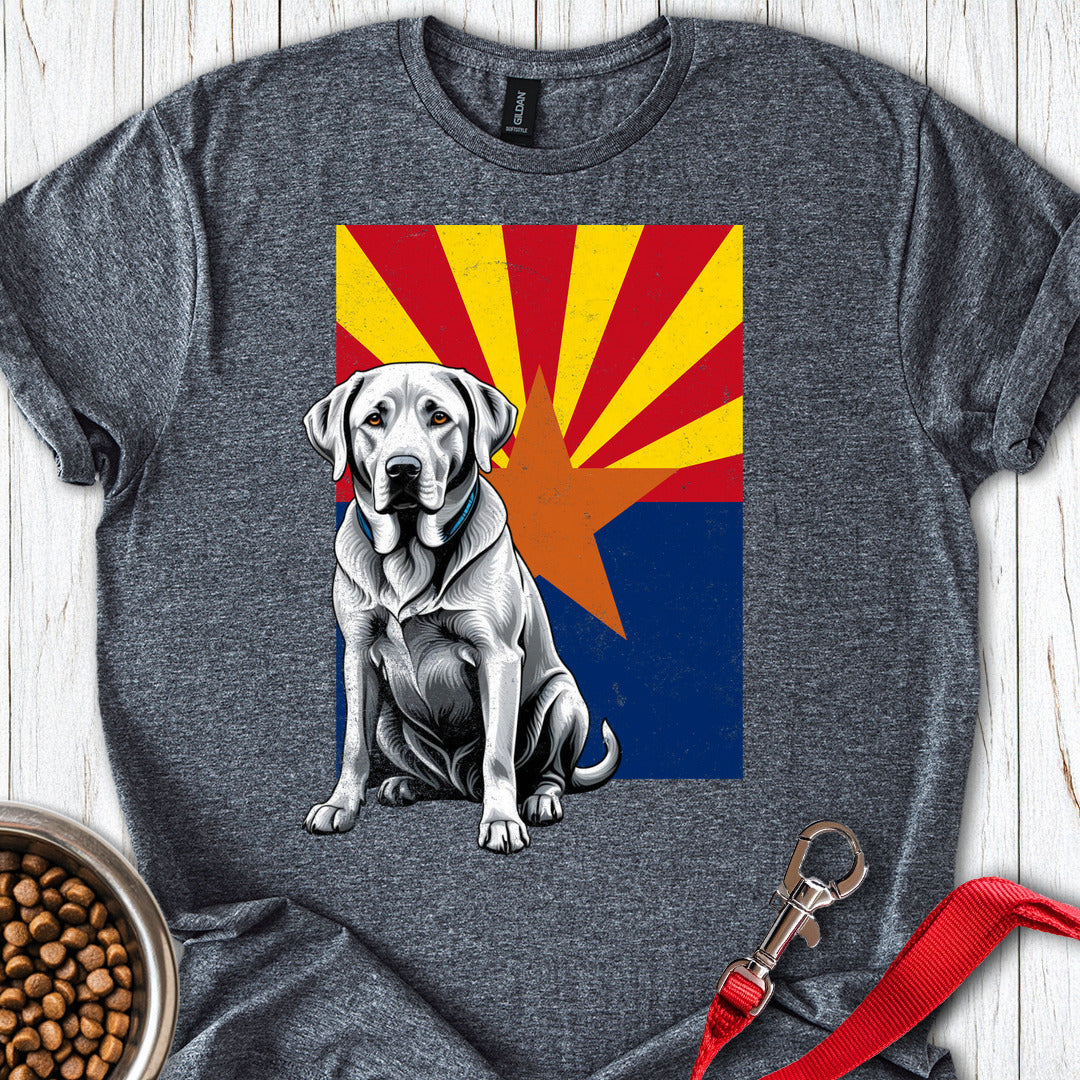 Silver Labrador Arizona Flag Dark Heather