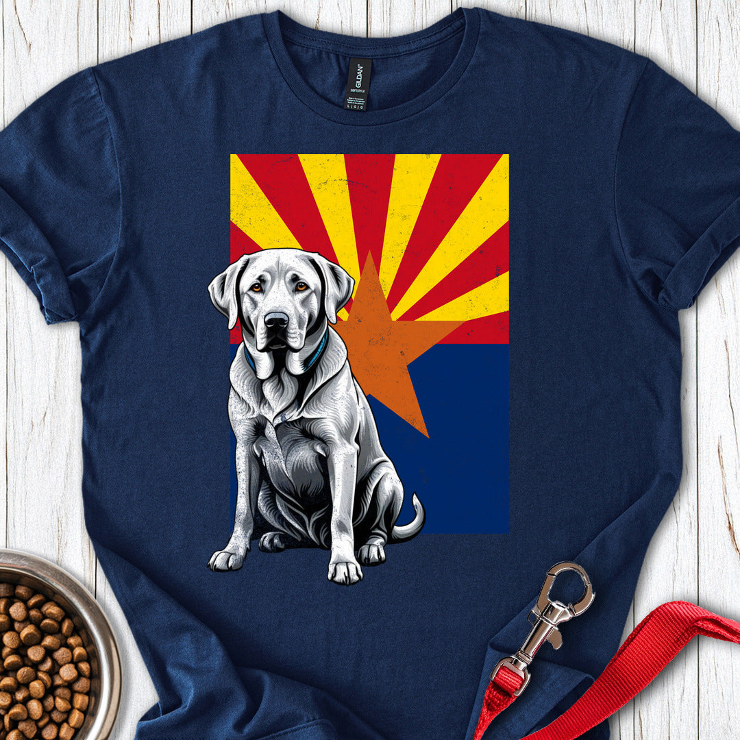 Silver Labrador Arizona Flag Navy