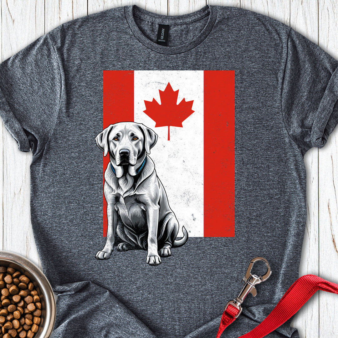 Silver Labrador Canada Flag Dark Heather