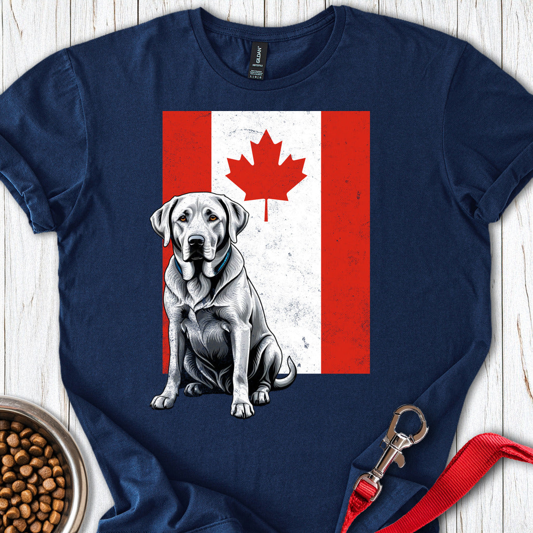 Silver Labrador Canada Flag Navy