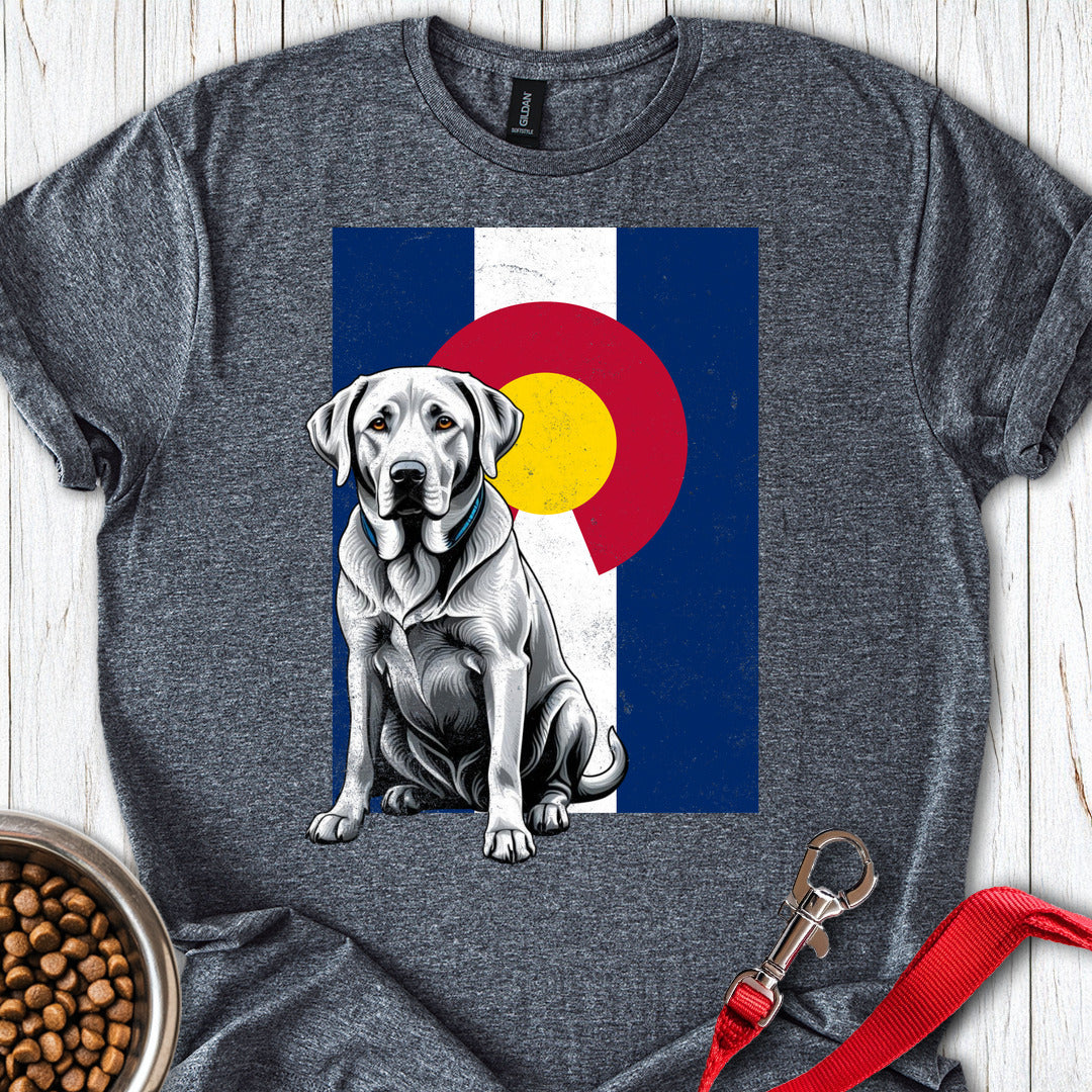 Silver Labrador Colorado Flag Dark Heather
