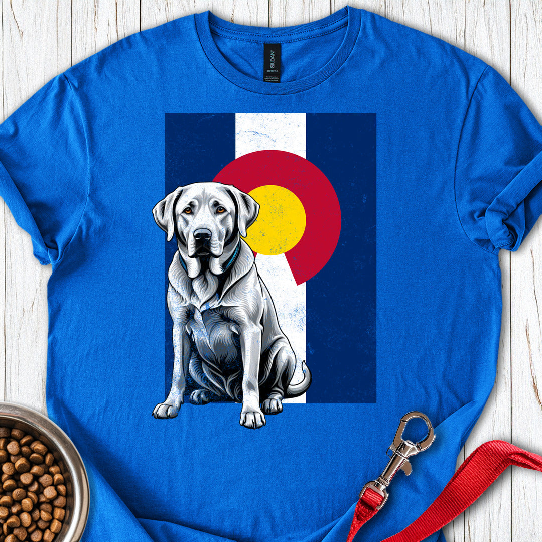 Silver Labrador Colorado Flag Royal