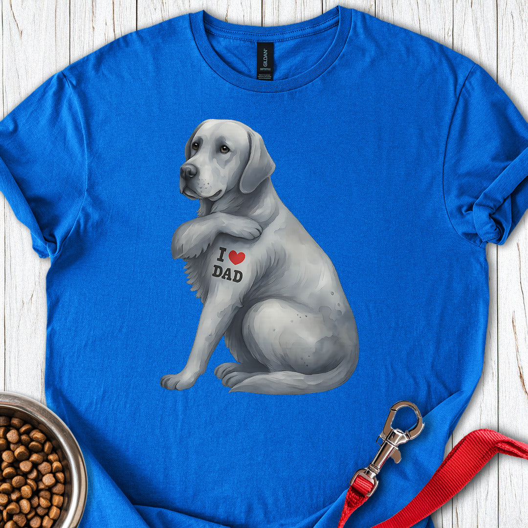 Silver Labrador I Love Dad Royal