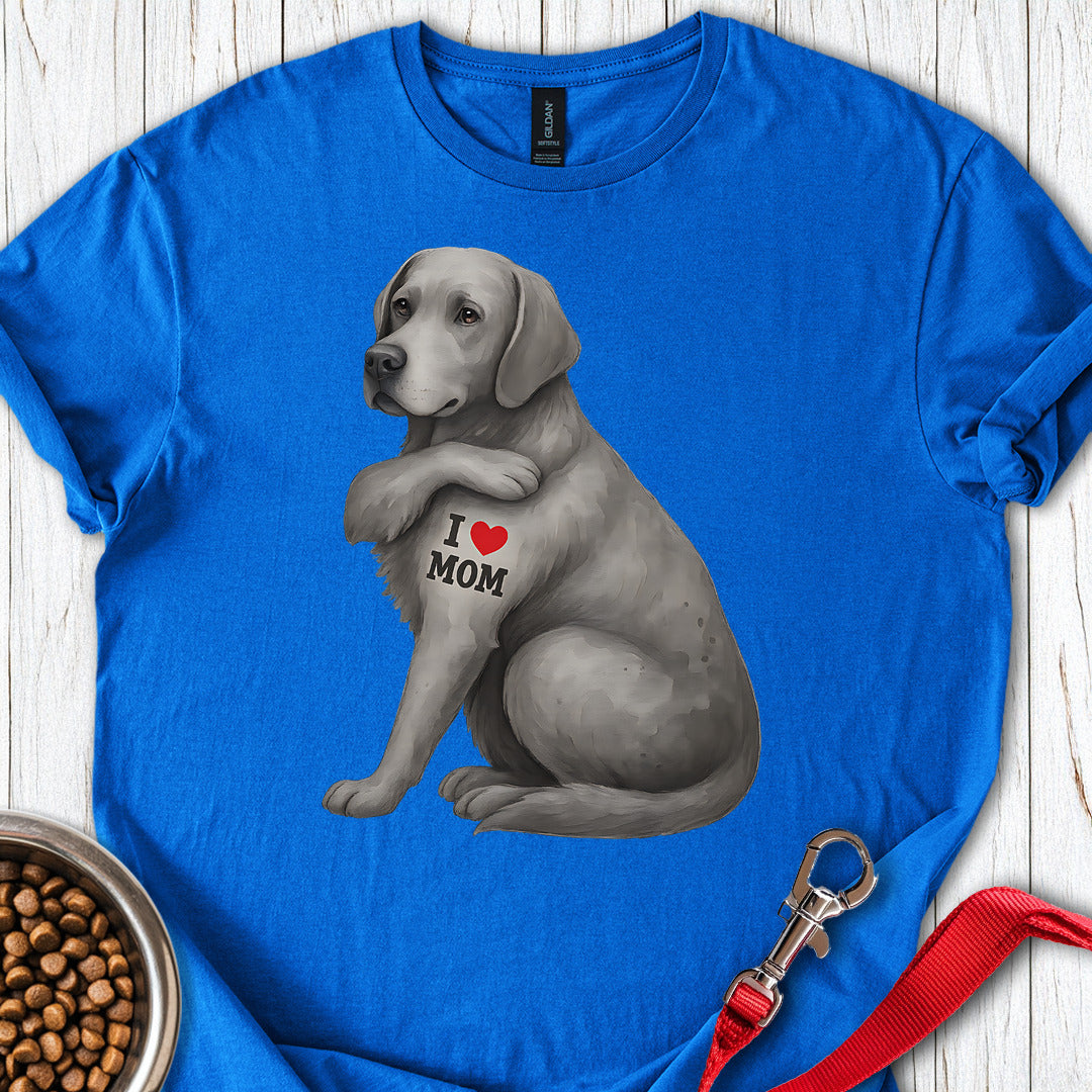 Silver Labrador I Love Mom Royal
