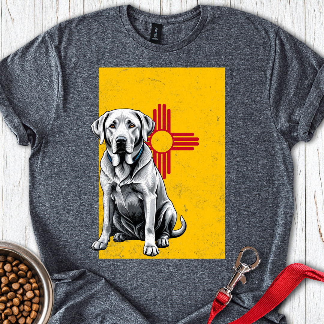 Silver Labrador New Mexico Flag Dark Heather