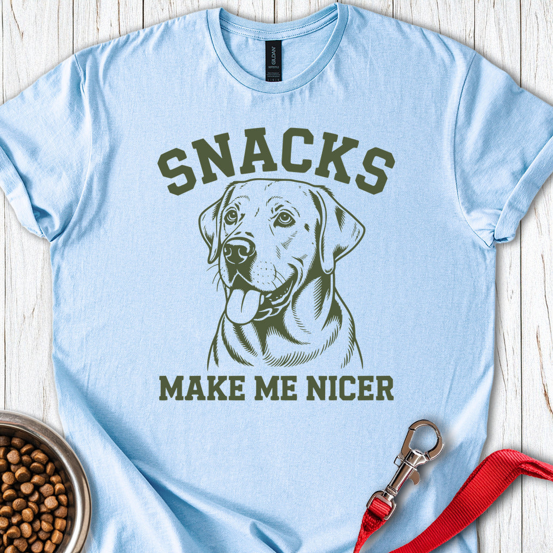 Snacks Make Me Nicer Lab Light Blue