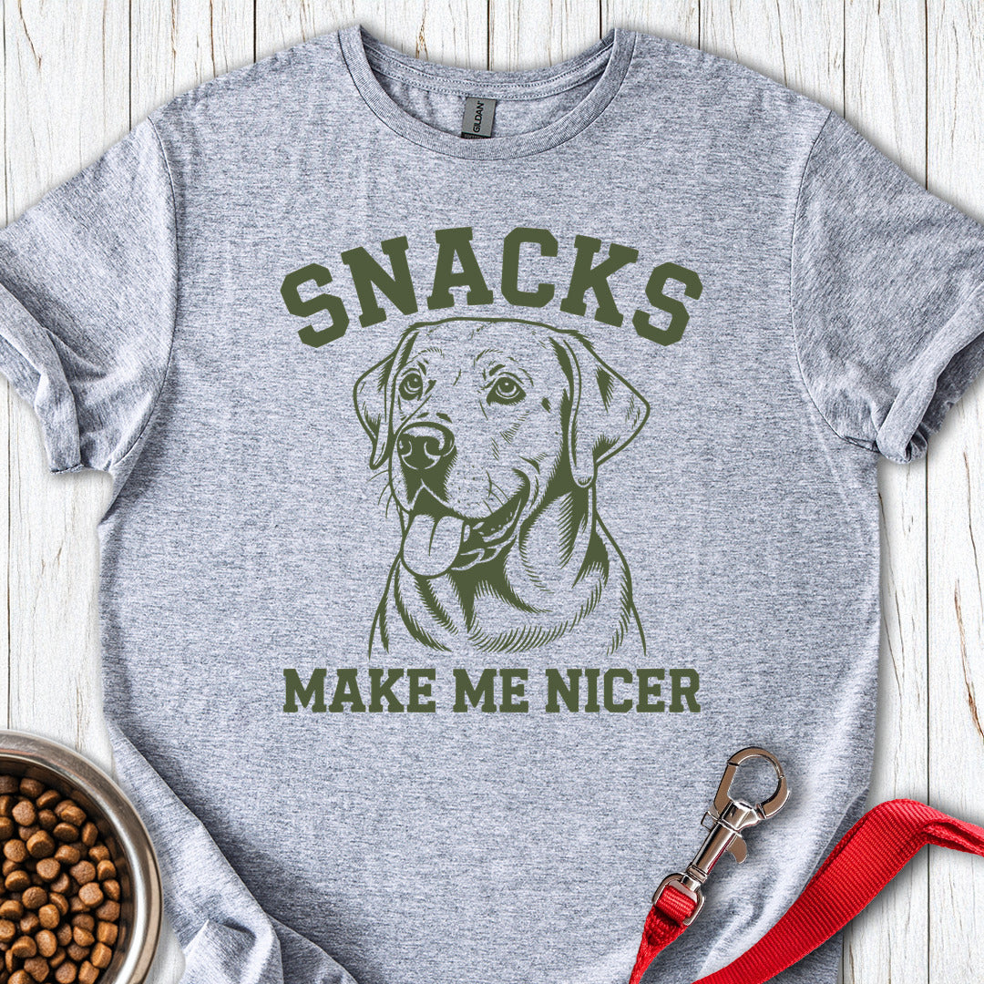 Snacks Make Me Nicer Lab Sport Grey
