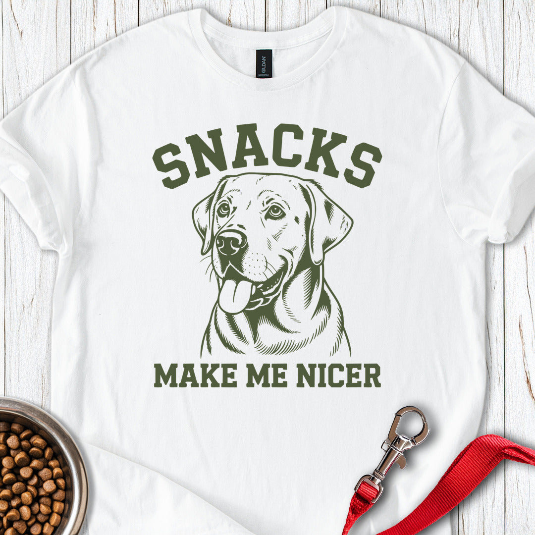 Snacks Make Me Nicer Lab White