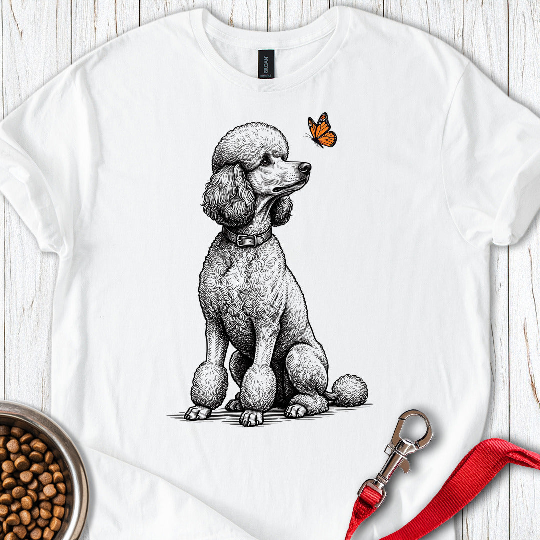 Standard Poodle Butterfly — White